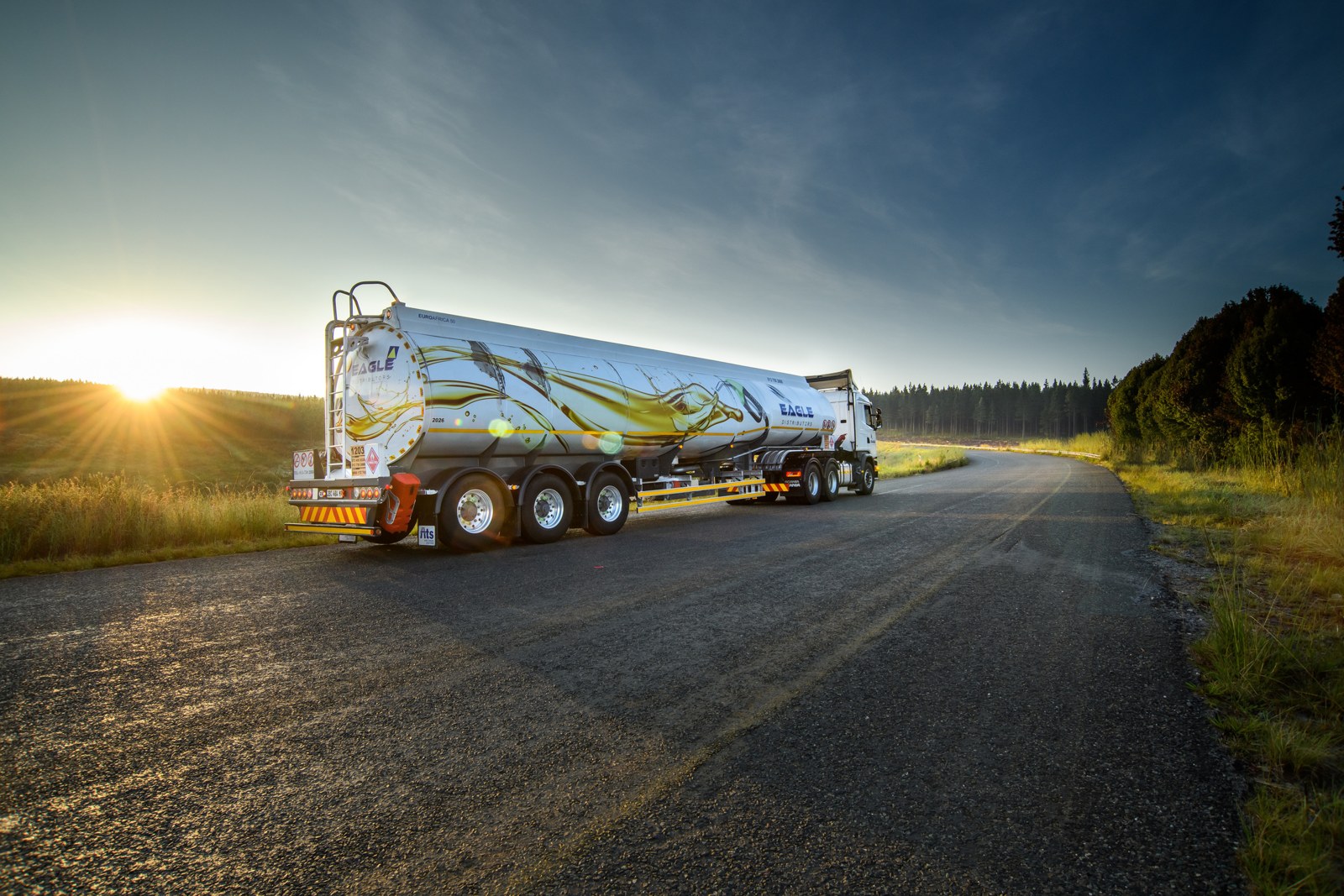 Eagle fuel tanker at sunset
